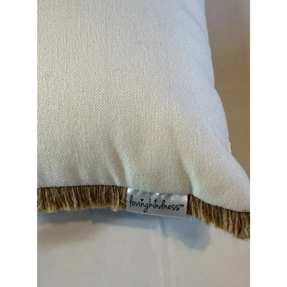 LOVING KINDNESS Fall Farm Fresh Floral Small Throw Fringe Pillow 10